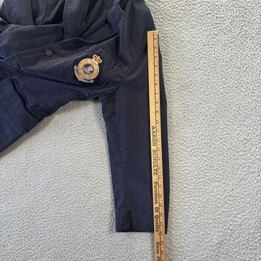 Vintage Polo Ralph Lauren Tropical Cruising‎ Club Blazer Mens 42R Navy Cotton - Picture 9 of 16